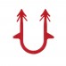 Скоба якорная Icma (UA) для пола, красная