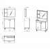 ATLANT комплект мебели 80см серый: тумба напольная, 2 дверцы + зеркальный шкаф 80*60см + умывальник мебельный артикул RZJ815
