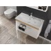 Комплект мебели RJ First 80 с тумбой и умывальником + зеркало 74х50 белый (RJ20800WO)