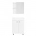 ATLANT комплект мебели 60см белый: тумба напольная, 2 дверцы + зеркальный шкаф 60*60см + умывальник мебельный артикул RZJ610