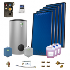 Комплектний пакет ENSOL для приготовления горячей воды на 6-8 человек с 5 панелей с баком 500л