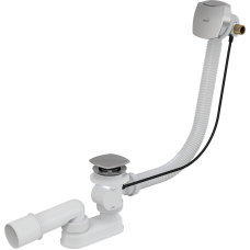 Сифон для ванны AlcaPlast A564CRM2, с напуском воды через перелив пластик/металл